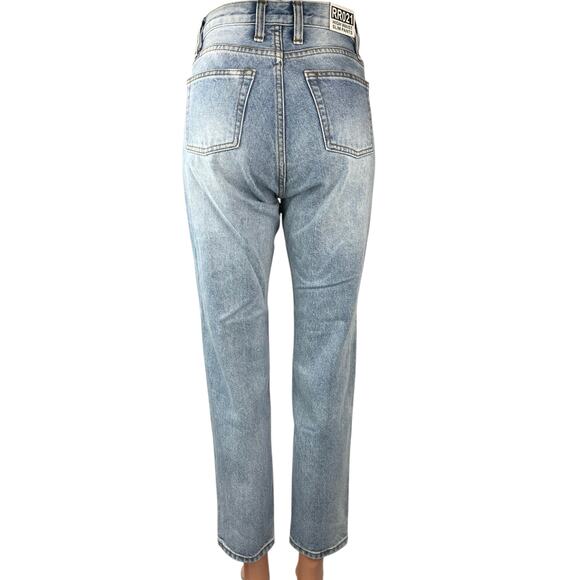 NEW Pacsun J. Galt Blue Light Wash High Rise Slim Straight Denim Jeans Size S - Picture 3 of 5